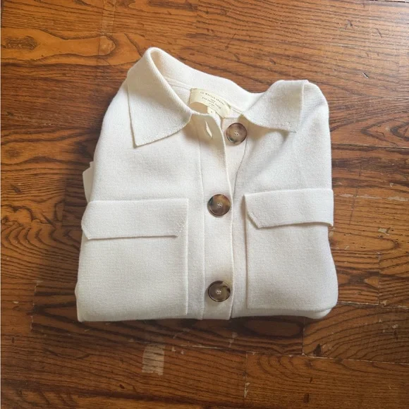 Sezane Betty Cardigan Ecru Sz Small - Picture 3 of 4